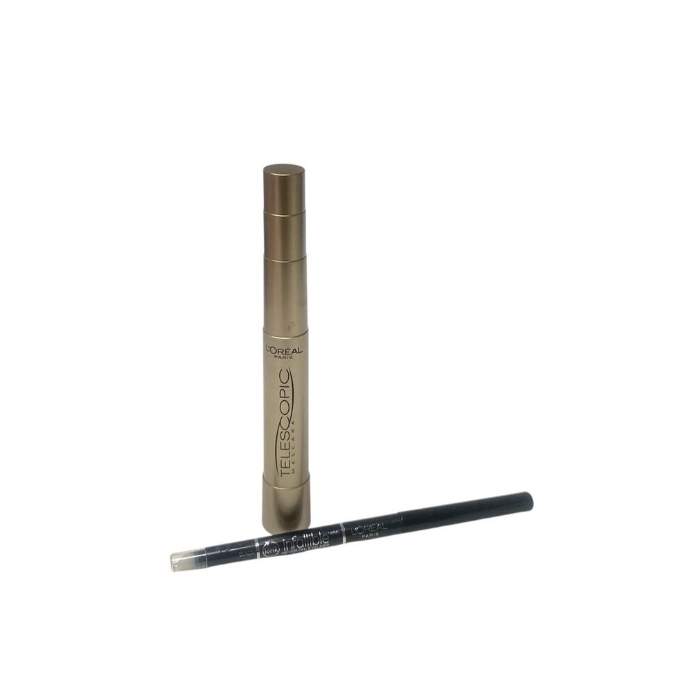 L’Oreal Paris Telescopic Kit 1 Eyeliner + 1 Mascaras Black NWOB
